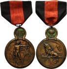 Ausländische Orden und Ehrenzeichen Belgien
Medaille "YSER" Verliehen 1918. Am Band. Bronze, teilemailliert, 48 x 36 mm, 31,36 g Barac 131 Vorzüglich...