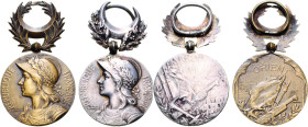 Ausländische Orden und Ehrenzeichen Frankreich
Kolonialmedaille Marokko Medaille "Maroc" 1909 ohne Band, Silber, 50 x 30 mm, 18,60 g. Dazu Medaille "...