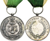 Ausländische Orden und Ehrenzeichen Frankreich
Medaille "Sauveteurs d´ Alger" Am Band. Silber, 33 mm, 17,66 g. Vorzüglich