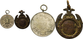 Ausländische Orden und Ehrenzeichen Serbien
Ehrenmedaille "Für Treue zum Vaterland" Verliehen 1915. Krone fehlt, ohne Band. Bronze, 38 x 33 mm, 15,73...