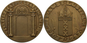 Akademien, Schulen, Universitäten
 Bronzemedaille 1927. Universität Amsterdam. Pforte / Wappen. 41 mm, 33,58 g Mattiert, prägefrisch