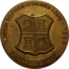 Akademien, Schulen, Universitäten
 Einseitige Bronzemedaille 1958. Preismedaille des Deutschen Studentencorps der Universität Delft. Wappen. 50,5 mm,...
