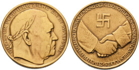 Drittes Reich
 Bronzemedaille 1934 (B. Bleeker) Auf seinen Tod. Belorbeerter Kopf nach rechts / Hakenkreuz über Handschlag. Randpunze: BAYER. HAUPTMÜ...