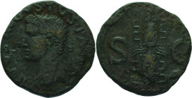 Kaiserzeit
Augustus 27 v. Chr.-14 n. Chr Dupondius 14, Rom Kopf mit Strahlenkranz nach links, DIVVS AVGVSTVS PATER / Blitzbündel, SC Kampmann 2.147 R...