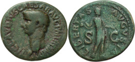 Kaiserzeit
Claudius 41-54 As 41/42, Rom Kopf nach links, TI CLAVDIVS CAESAR AVG PM TRP IMP / Libertas steht nach rechts mit Pileus, LIBERTAS AVGVSTA,...