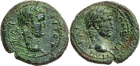 Kaiserzeit
Titus und Domitian 79-81 Bronze, Germe/Mysia Kopf des Titus mit Lorbeerkranz nach rechts / Kopf des Domitian mit Lorbeerkranz nach rechts ...