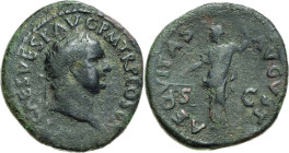 Kaiserzeit
Domitian als Caesar 69-81 As 80/81, Rom Kopf mit Lorbeerkranz nach rechts, CAES DIVI VESP F DOMITIAN COS VII / Äquitas steht nach links, A...