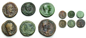 Römische Münzen
Lot-6 Stück Lot von römischen Bronzemünzen des 2. und 3. Jhd. Darunter Trajan, Antoninus Pius, Alexander Severus, Maximinus Thrax, Ph...