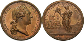 Frankreich
Ludwig XV. 1715-1774 Bronzemedaille 1774 (Duvivier) Handelsbeziehungen Marseilles mit Afrika. Kopf mit Lorbeerkranz nach rechts / Personif...