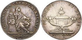 Frankreich-Medaillen und Marken
 Silberjeton 1690. Zusammenkunft des französischen Klerus. Religio sitzt nach rechts / Weihrauchgefäß auf Podest zwis...