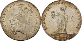 Frankreich-Medaillen und Marken
 Silberjeton o.J. Ordre de Saint Louis. Kopf Ludwigs XV. nach rechts / Hl. Ludwig steht von vorn. 30 mm, 9,66 g Feuar...