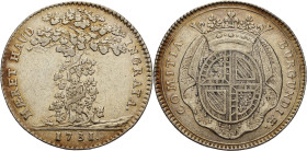 Frankreich-Medaillen und Marken
 Silberjeton 1731. Burgund. Wappen / Baum, HAERET HAUD INGRATA (= Nicht bleibt er unwillkommen stocken). 30,5 mm, 10,...