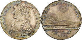 Frankreich-Medaillen und Marken
 Silberjeton 1739 (Duvivier) Marie Leszczynska. Brustbild nach rechts / Strahlender Stern und untergehende Sonne vor ...
