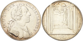 Frankreich-Medaillen und Marken
 Silberjeton 1746. Menus plaisirs du roy. Brustbild nach rechts / Theaterbühne mit Orchester. 28,5 mm, 7,56 g Feuarde...