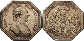 Frankreich-Medaillen und Marken
 Achteckiger Silberjeton 1779 (Lorthior) Ordre de Saint-Louis. Brustbild Ludwigs XVI. nach rechts / Malteserkreuz mit...