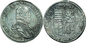 Habsburg
Erzherzog Maximilian 1612-1618 Taler 1618, Hall Voglhuber 122/XIII Davenport 3324 M./T. 416 Kl. Henkelspur, sehr schön-vorzüglich