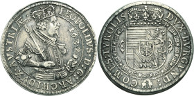 Habsburg
Erzherzog Leopold V. 1619-1632 Taler 1632, Hall Voglhuber 183/IV Davenport 3338 M./T. 507 Min. Bearbeitungsstelle am Rand, fast vorzüglich
