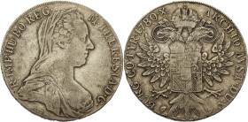 Habsburg
Maria Theresia 1740-1780 Taler 1780 (1840/1866), Prag oder Venedig Maria Theresientaler Hafner 46 Sehr schön