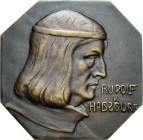 Medaillen
 Einseitige Bronzegussplakette o.J. Rudolf von Habsburg. Brustbild nach rechts. 105 mm, 199,01 g Vorzüglich