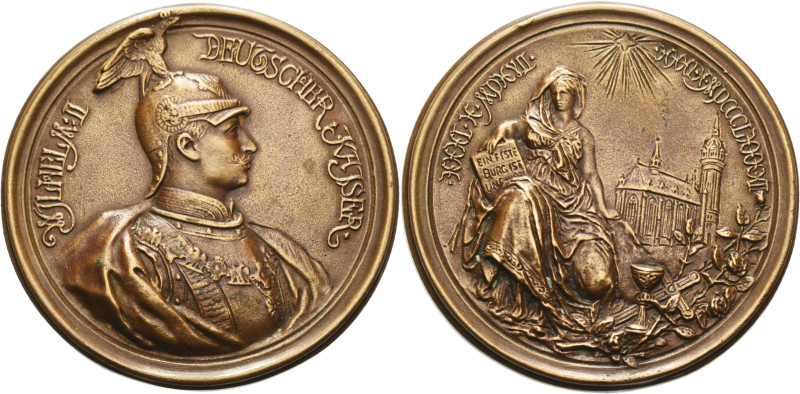 Brandenburg-Preußen
Wilhelm II. 1888-1918 Bronzegussmedaille 1892 (R. Begas) 37...