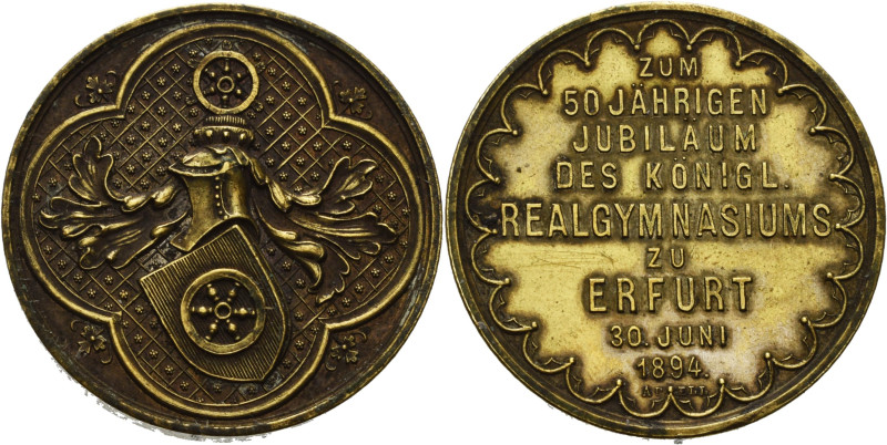 Erfurt-Stadt
 Bronzemedaille 1894 (Apell) Zum 50jährigen Bestehen des Königlich...