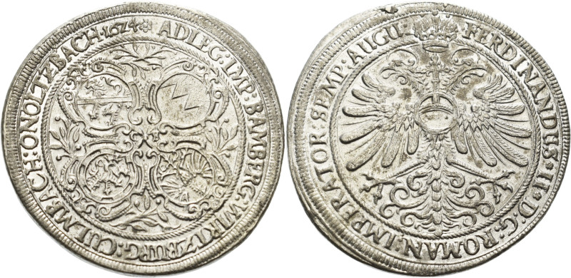 Fränkischer Kreis
 Zinnabschlag des Talers 1624, Fürth Mit Titel Ferdinand II K...