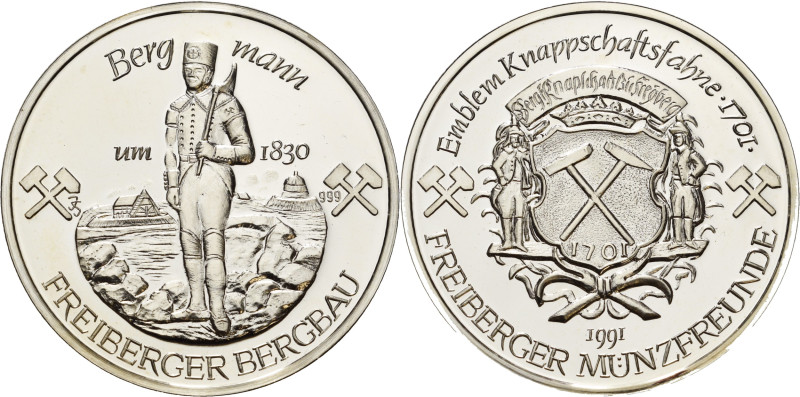 Freiberg
 Silbermedaille 1991 (Schmalfuss) Bergbau und Hüttenwesen in Freiberg....