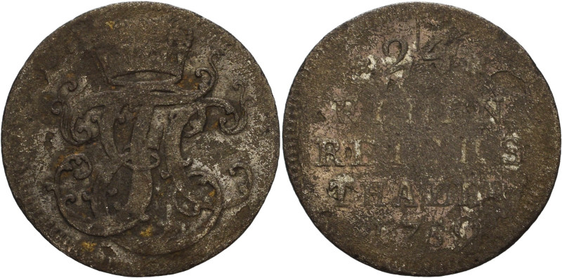 Sachsen-Hildburghausen
Ernst Friedrich III. Carl 1745-1780 1/24 Taler 1759. Hol...