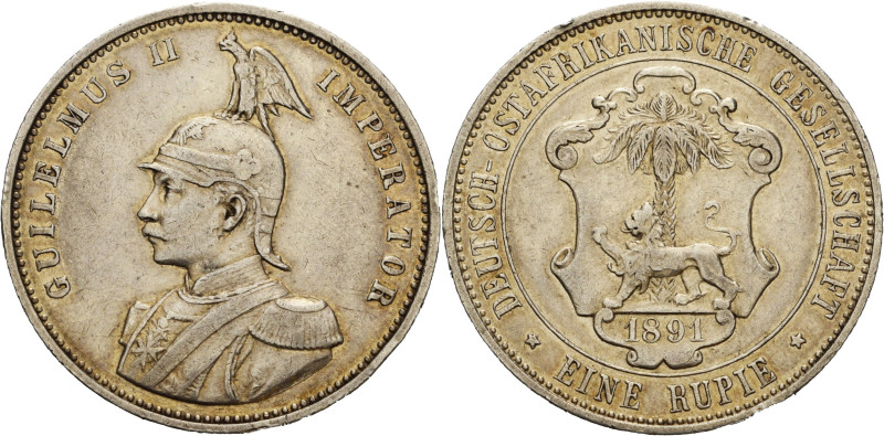 Deutsch Ostafrika
 1 Rupie 1891 (A) Jaeger 713 Randfehler sehr schön+