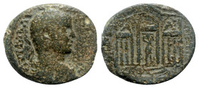 Elagabalus (218-222). Phoenicia, Tripolis. Æ (25mm, 9.13g, 12h), year 531 (AD 219/20). Laureate, draped and cuirassed bust r. R/ Figure of Astarte wit...