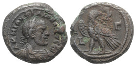 Philip I (244-249). Egypt, Alexandria. BI Tetradrachm (23mm, 12.71g, 12h), year 3 (AD 245/6). Laureate and cuirassed bust r. R/ Eagle standing l., hea...