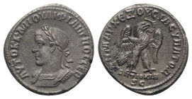 Philip II (247-249). Seleucis and Pieria, Antioch. AR Tetradrachm (26mm, 11.96g, 6h). AD 248-9. Laureate, draped and cuirassed bust r. R/ Eagle standi...