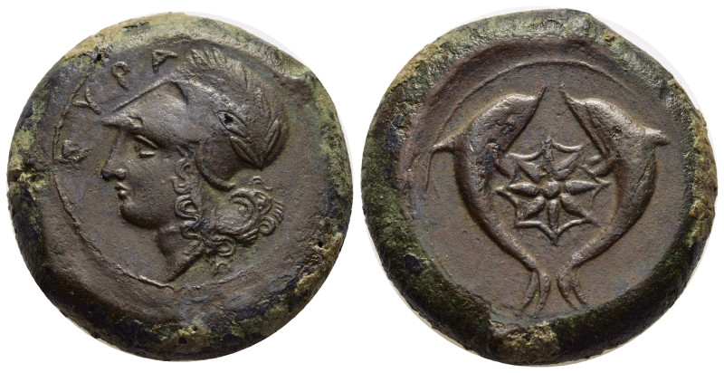 SICILY. Syracuse. Dionysos I (405-367). Ae Drachm. 

Obv: Head of Athena left, w...