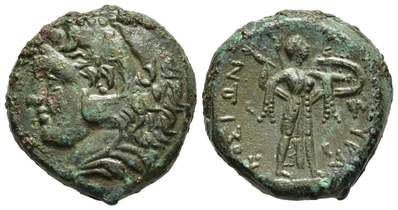 SICILY. Syracuse. Pyrrhos (Circa 278-276 BC). Ae Litra.

Obv: Head of Herakles l...