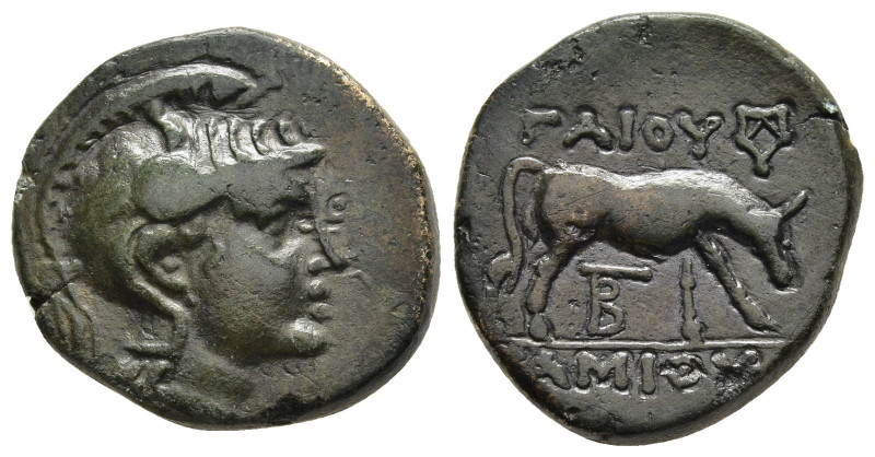 MACEDON. Roman protecorate. Ae (After 148 BC). Quaestor Gaius Publius Tamios

...