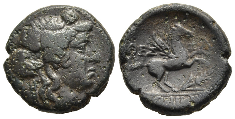MACEDON. Thessalonica. Ae (Circa 187-131 BC).

Obv: Wreathed head of Dionysos ri...