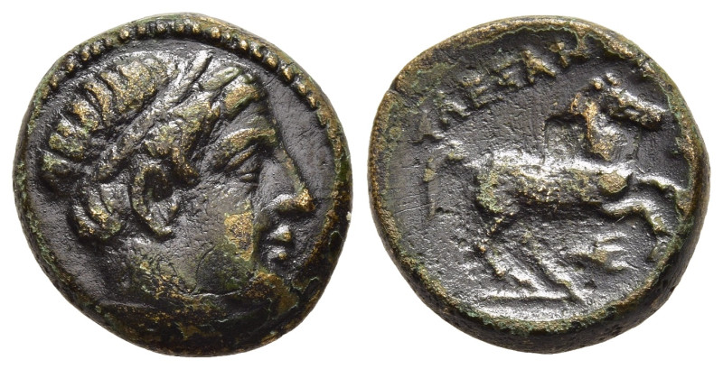 KINGS OF MACEDON. Alexander III 'the Great' (336-323 BC). Ae Half unit. Pella or...