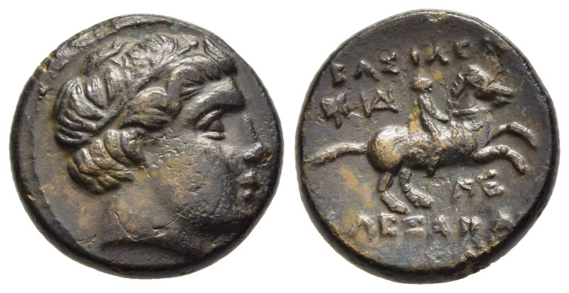 KINGS OF MACEDON. Alexander III 'the Great' (336-323 BC). Ae. Miletos.

Obv: Dia...