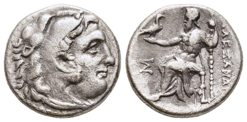KINGS OF MACEDON. Alexander III 'the Great' (336-323 BC). Drachm. Miletos

Obv: ...