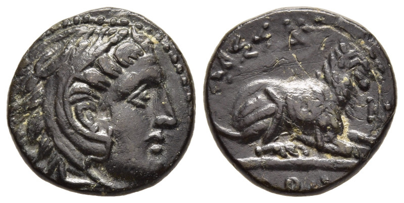 KINGS OF MACEDON. Kassander (316-298 BC) Ae. Pella (?).

Obv: Head of Herakles t...