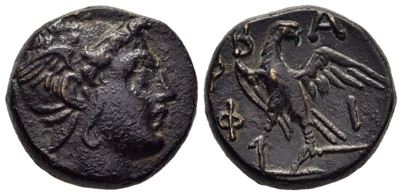 KINGS OF MACEDON. Philip V (221-179 BC). Ae. Pella or Amphipolis.

Obv: Helmeted...