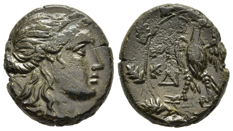 KINGS OF MACEDON. Philip V (221-179 BC). Ae. Pella or Amphipolis.

Obv: Head of ...