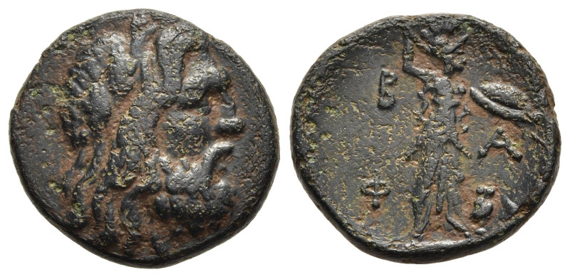 KINGS OF MACEDON. Philip V (221-179 BC). Ae. Uncertain mint in Macedon.

Obv: He...