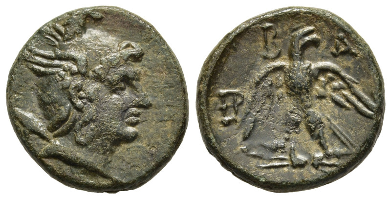 KINGS OF MACEDON. Perseus (179-168 BC). Pella or Amphipolis.

Obv: Helmeted head...