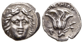 KINGS OF MACEDON. Perseus. Drachm. Pseudo-Rhodian issue (circa 175-170 BC). Ameinion, magistrate.

Obv: Head of Helios facing slightly to right.
Rev: ...