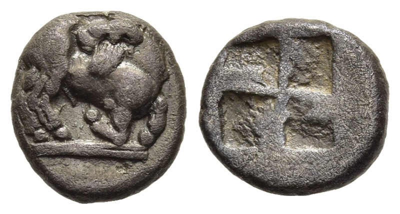 THRACO- MACEDONIAN TRIBES. Mygdones or Krestones. Trihemiobol (Circa 485-470 BC)...