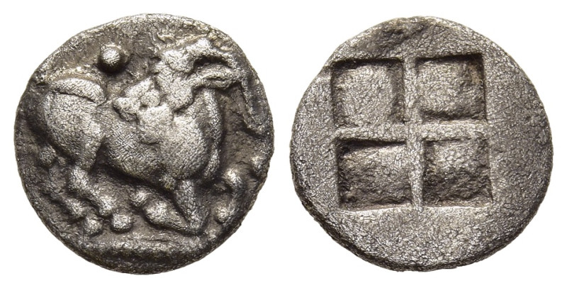 THRACO-MACEDONIAN TRIBES, Mygdones or Krestones. Trihemiobol (Circa 485-470 BC)....