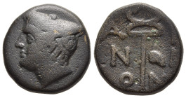 THRACE. Ainos. Bronze (circa 4th-3rd century BC)

Obv: Head of Hermes left, wearing petasos.
Rev: A–I–N–I–O–N.
Caduces, bunch of grapes in right field...