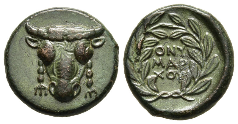 PHOKIS. Federal Coinage. Time of Onymarchos (Circa 354-352 BC). Ae. 

Obv: Fille...