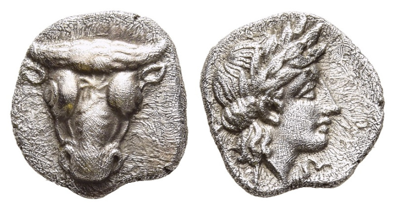 PHOKIS. Federal Coinage. Time of Phayllos (353-351 BC) Obol. Delphi.

Obv: Head ...